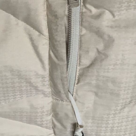 Roxy beige herringbone print endurance 10,000  down ski winter jacket M EUC - Picture 7 of 15